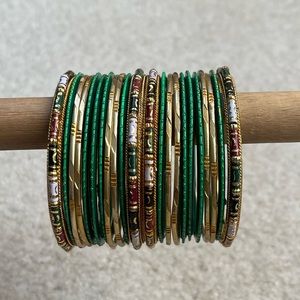 Green Bangle Set